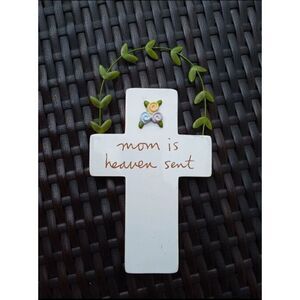 Mom is Heaven Sent Cross Sandra Magsamen Ceramic Hanging Decor